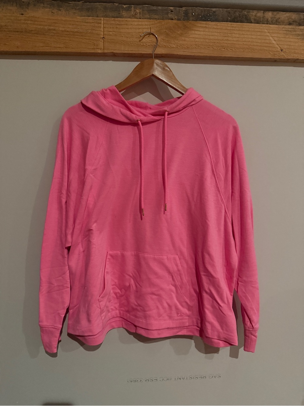 crown & ivy Bright Pink Hooded Pullover Sweatshirt
